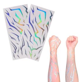 50 Pieces K Style  Mark Tattoos For Theme Party Decorations 2 Sheets Dark Concept Makeup Stickers (Option: Multicolor)