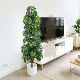 6FT Artificial Tree  Realistic Faux Tree, Suitable for Indoor and Outdoor Decoration ,1pc/set (Option: GREEN)